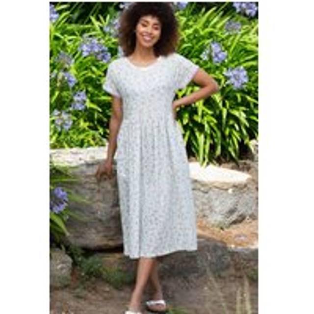 Everley Organic Cotton Muslin Dress Garden Bloom - Multi - L