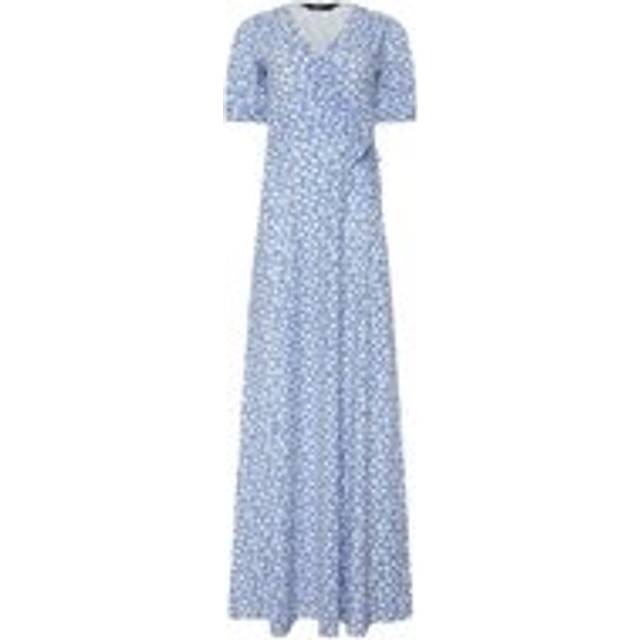 Lts Tall Blue Ditsy Floral Print Wrap Maxi Dress 12 Lts | Tall Women's Maxi Dresses