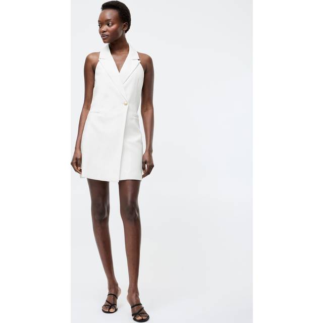 Halterneck Blazer Mini Dress Summer White