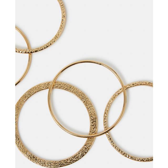 Accessorize 6-Pack Mixed Metal Bangles In Gold - One Size