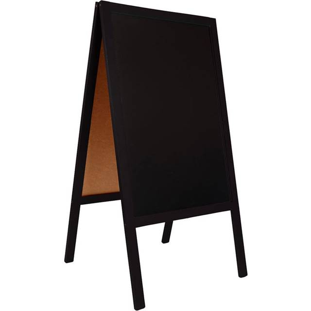 Genovefa Free-Standing Chalkboard 115cm H x 61cm W - Black (Oversized - 8 &#39; & Up)