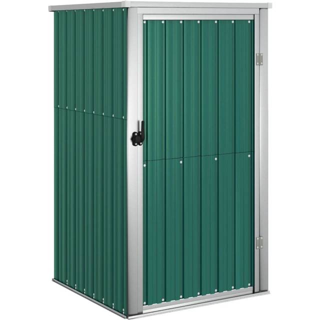 Alianie 88 x 89 x 159 / 161 cm Plastic Flat Tool Shed - Silver (88cm W X 89cm D X 161cm H)