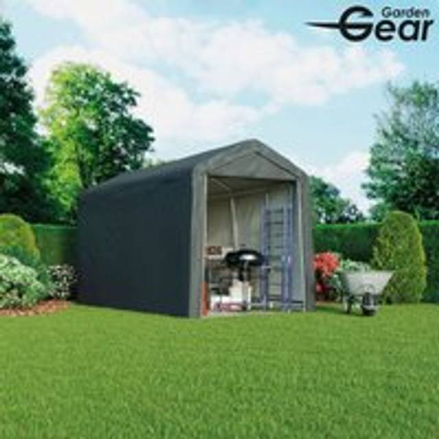 Hoysted 7.84ft. W x 11.81ft. D Plastic Portable Garden Shed - Grey (239cm W X 360cm D X 239cm H)