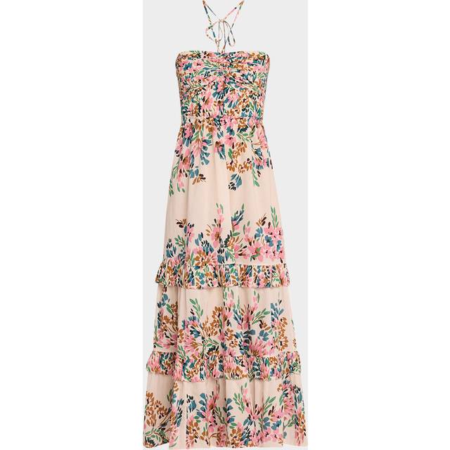 June Tiered Halter Maxi Dress - CONFETTI FLORAL BISC - Small