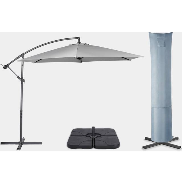 300cm Cantilever Parasol - Grey (300cm W X 300cm D)