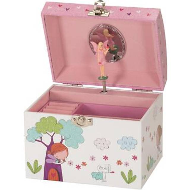 Kay Fairy Door Jewellery Box - White;Green;Pink (8.5cm H X 15cm W X 10.5cm D)