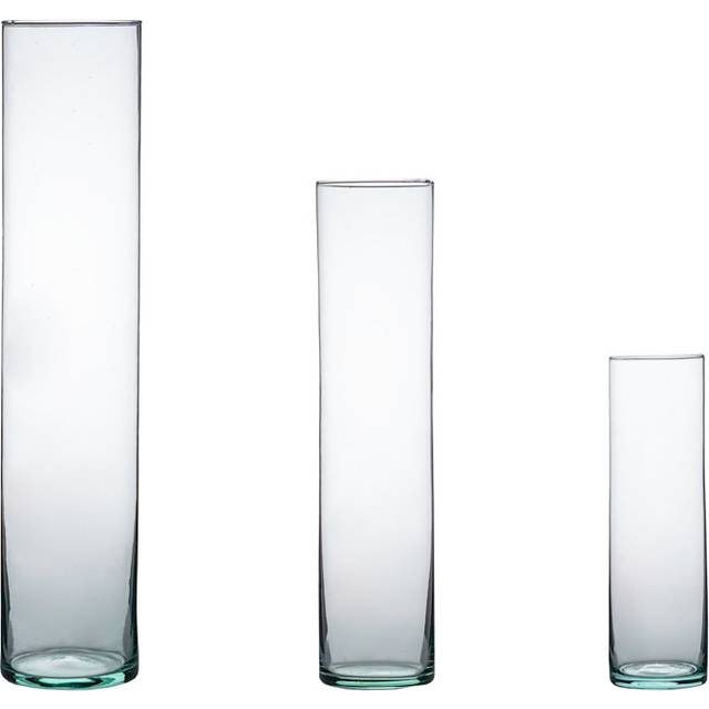 Glass Cylinder Set 40/8,6,30/7,20/6 (40cm H X 9cm W X 9cm D)
