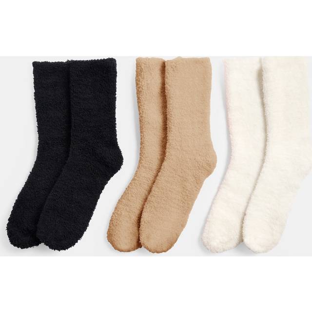 Ohs luxury pair of fluffy fleece lounge warm winter soft ladies bed socks