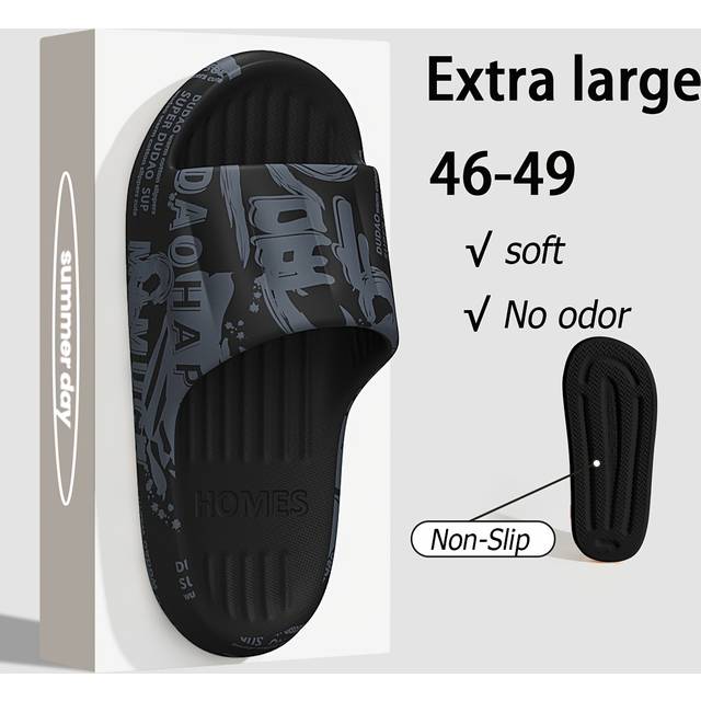 TEMU 2025 's & Women's Casual Eva Slide Sandals - Slip-on, Non-slip, Durable, Comfortable For Beach & Outdoor Wear, Round Toe, All-seaso