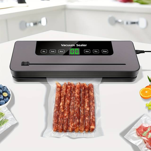 TEMU 2 Rolls Of 5-meter Textured Vacuum Sealer Bags For Food Preservation - Customizable Length, Pe+pa Material, Ideal For Sous Vide Cooking & Kitchen Storage, Food Vacuum Sealer