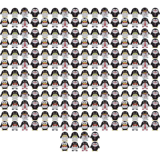 200Pcs Wooden Buttons Penguin Shape Environmentally Friendly DIY Clothing Accessories