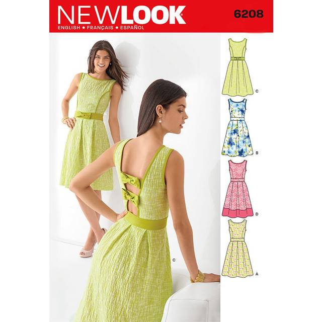 Simplicity New Look Pattern 6208 Misses Dress with Sash  Size 8-10-12-14-16-18