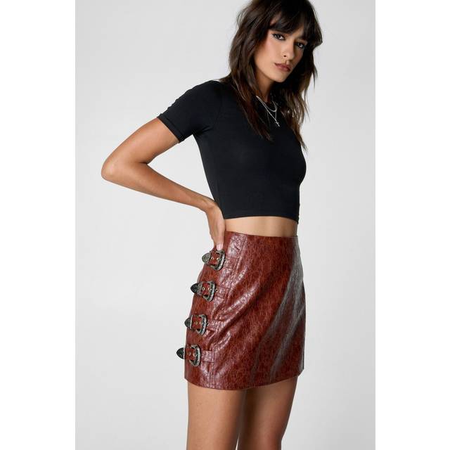 Nastygal rust mini skirt womens going out skirts