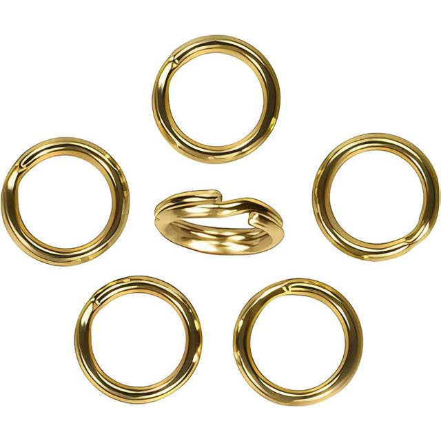 6 14K Gold Filled 8mm 0D 6.3mm ID Round Split Rings Wire Charm Connectors