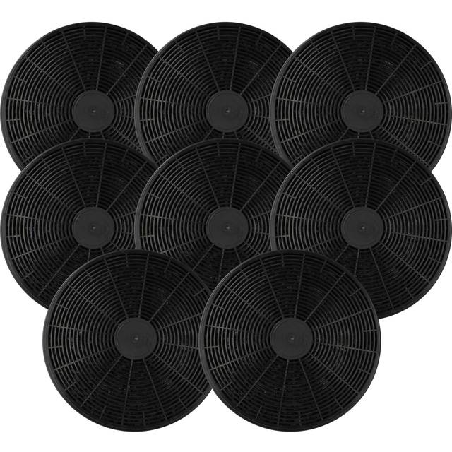 8x Activated Carbon Filter compatible with Akpo Slim WK-7 Leicht Eco, Soft WK-4, Soft WK-5, Soft WK-7, WK-4 Dandy 60 Extractor Hood - 17.5 cm - Vhbw