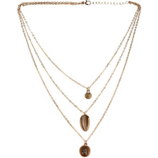 Multilayer letter a pendant necklace bohemian gold alloy necklace r9s21158