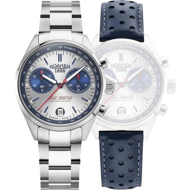 Roamer of Switzerland Limited Edition Interchangeable box set with additional blue leather strap - Very Exclusive, Multi, Men - Print