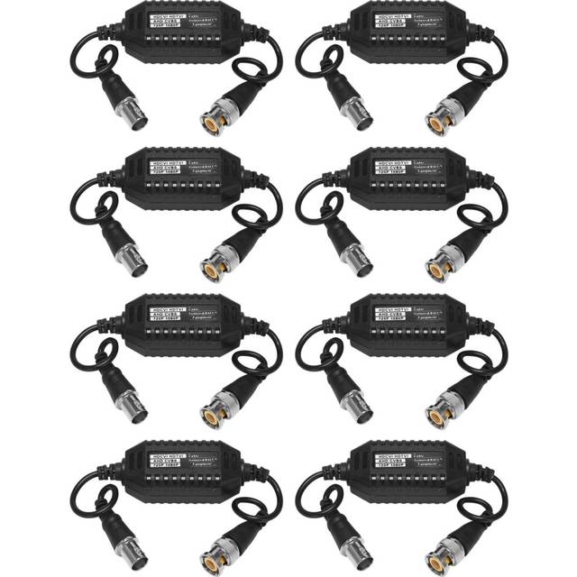 8X Coaxial Video Ground Loop Isolator Balun BNC Male to Female for CCTV Camera
