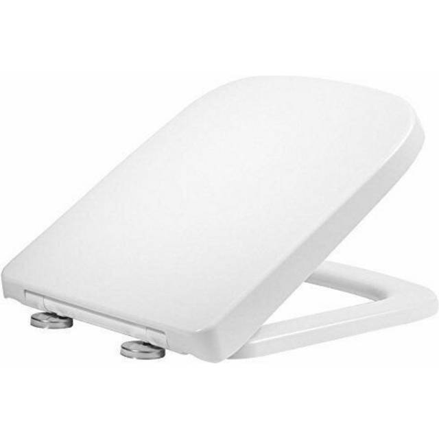 TEMU Luxury Square Toilet Seat Heavy Duty Close Top Quick Release Hinges