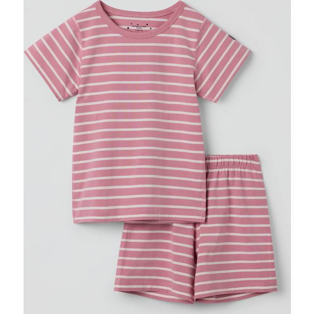 Kortärmad tvådelad pyjamas randig