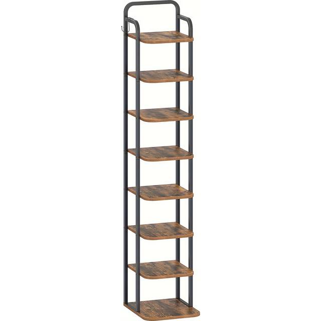 TEMU Vertical Shoe Rack, Shoe Rack, Wooden Shoe Storage Rack, Suitable For , Entrance , Small Space , , Adjustable, With , 6/8/10 , Country Brown, Gray Brown, Hzuaneri