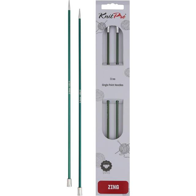 "KnitPro Zing Single Pointed Needles 10"""""""" (25cm) | US Size 2.5 (3mm)"