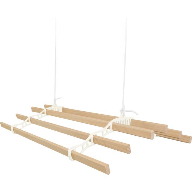 Monstershop Ivory Clothing Airer Ceiling Pulley 1.5m - Cream - 14 x 56 x 150cm