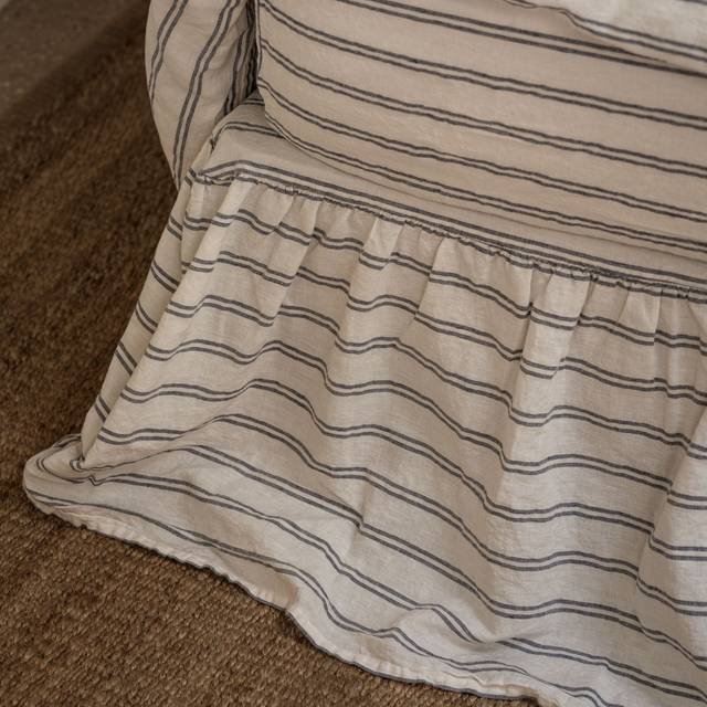 Piglet in Bed Kemptown Stripe Linen Blend Valance