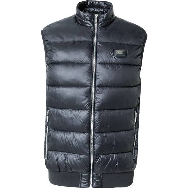 Karl Lagerfeld, Quilted Waistcoat, Man, Black, Size: 50 - 40