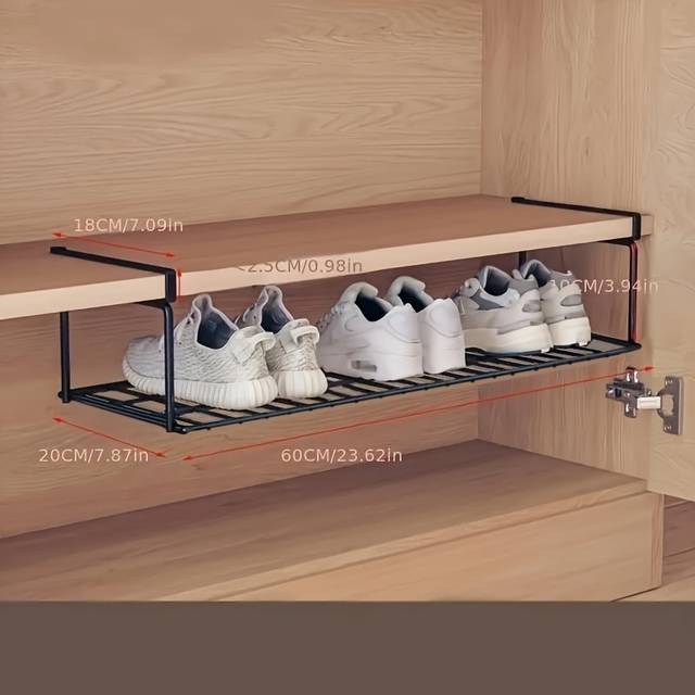 TEMU -saving Metal Shoe Organizer - , For Closets, Bedrooms & Dorms