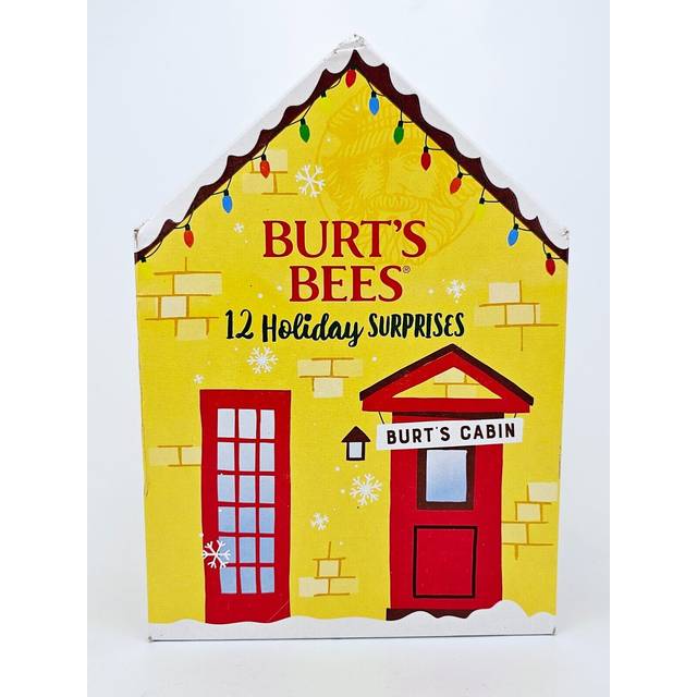 Burt's Bees Lip Balm Advent Calendar 2023 - Official Burts Bees Cozy Cabin 12 Holiday Surprises Advent Calendar - 12 Total Lip Balms