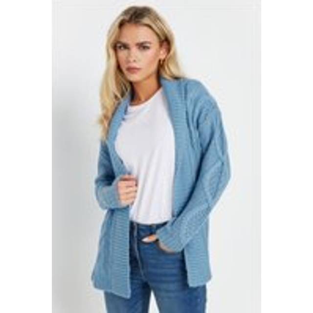 M&Co Petite Light Blue Cable Knit Cardigan 10-12 M&Co Petites