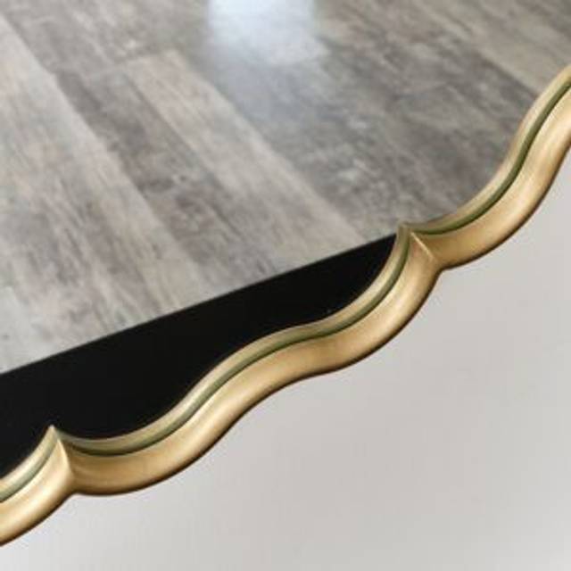 Gold Scalloped Frame Round Wall Mirror - 80cm x 80cm Material: New Products