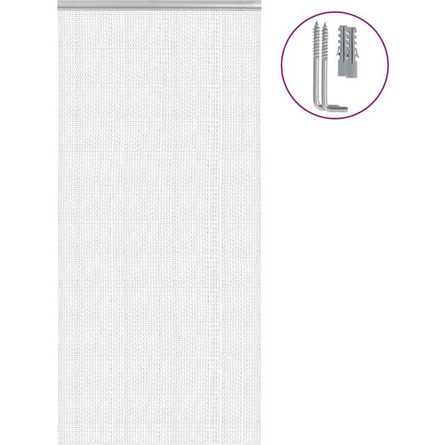 vidaXL Chain Door Fly Screen 100x212 cm Aluminium - Silver