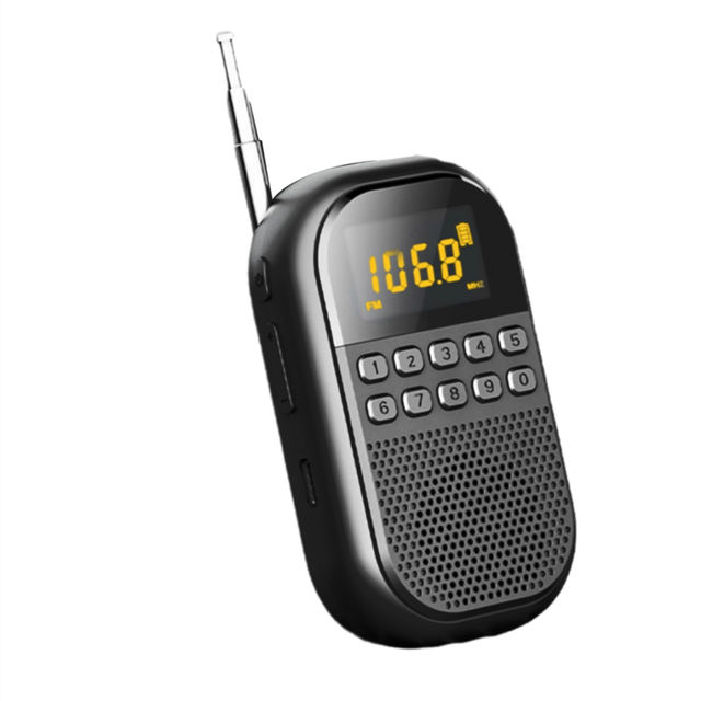 Pocket FM AM Radio Large LCD Display DSP Radios Receiver Wireless A