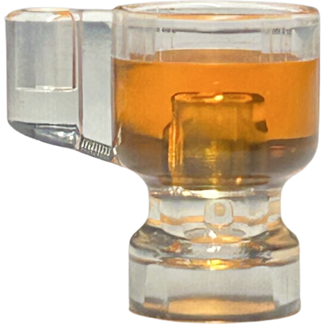 LEGO City Accessory Transparent Clear Stein / Cup with Trans Orange Drink (Small)