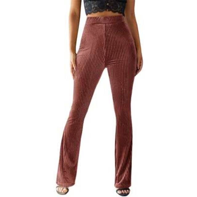 SHEIN Women&#39;s Bootcut Yoga Pants Tummy Control Workout Bootleg Velvet Lounge Active Trouser Sweatpants