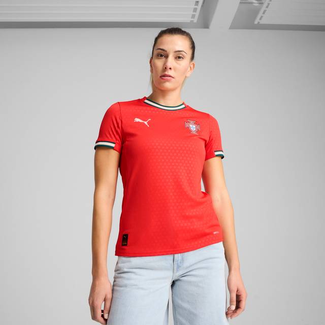 '25-'26 Portugal Home Shirt (Ladies) Women's Red Polyester Made By: Puma