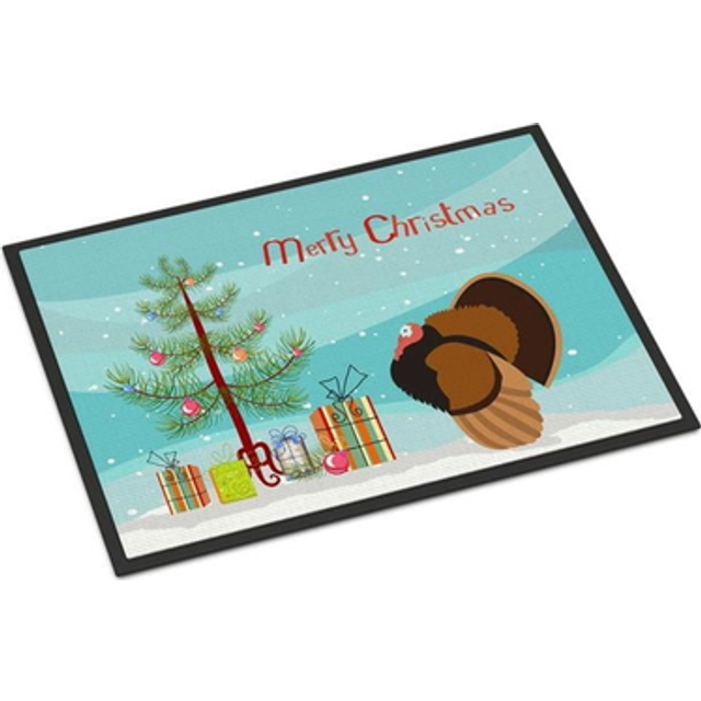"""""Caroline's Treasures""""""""Bronze Turkey"""""""" Christmas Doormat 24"""""""" x 36"""""""" Multicolor"""""