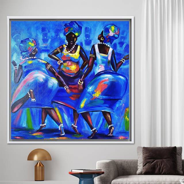 Print on Canvas - White Floater Framed (60 cm H x 60 cm W)