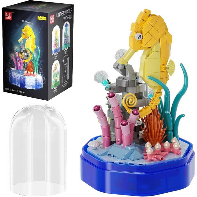 Mould King 10100 Sea Creature Collections Seahorse Building Sets with Seaweed and Coral Christmas Decoration Gift 10100