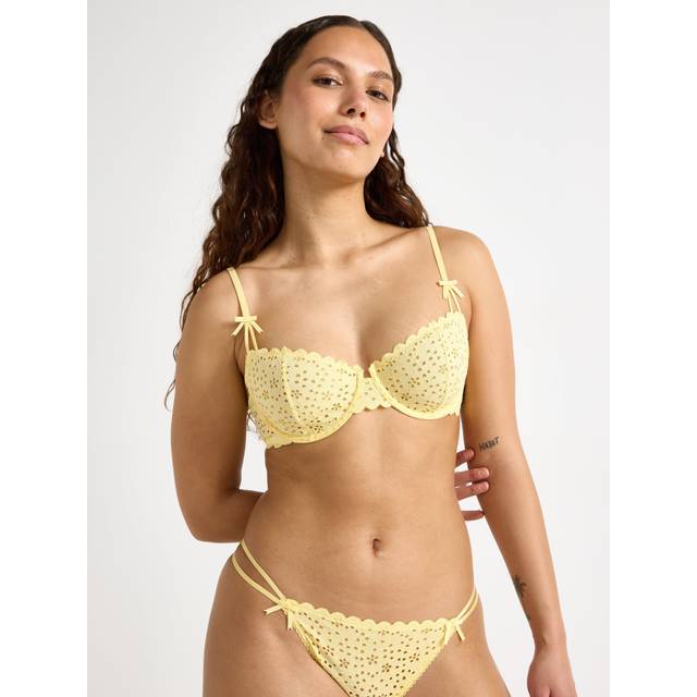LINDEX Wire Bra Broderie Anglais |Gul |C x 75