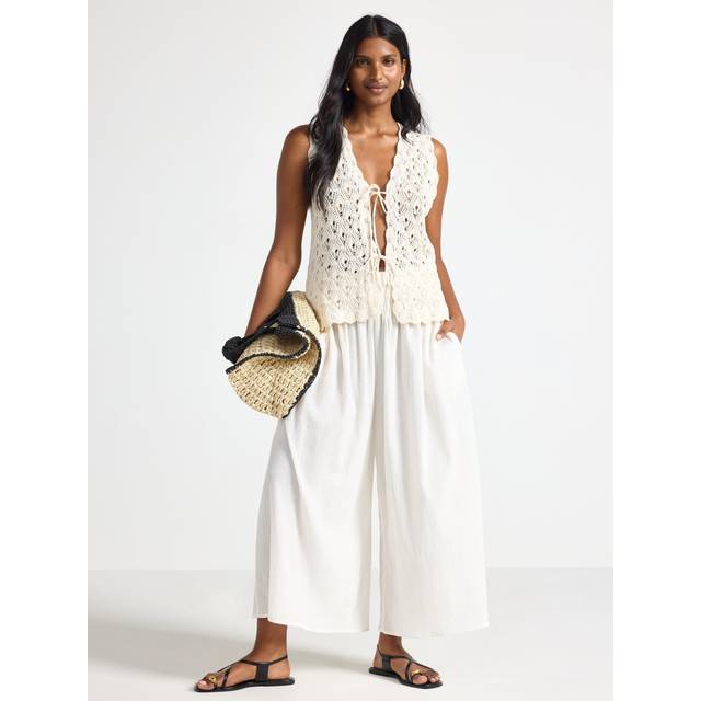 LINDEX Trousers Smock |Vit |XL