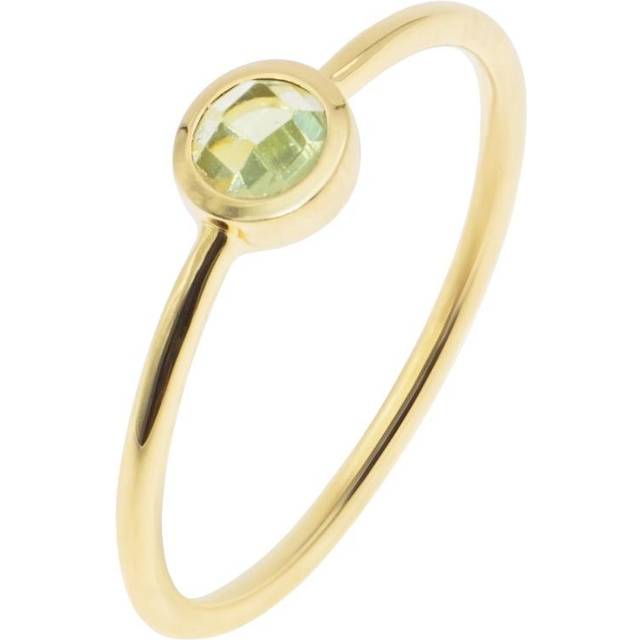 Gold-plated peridot stone ring for women Sloya Gemia - Vert - 56