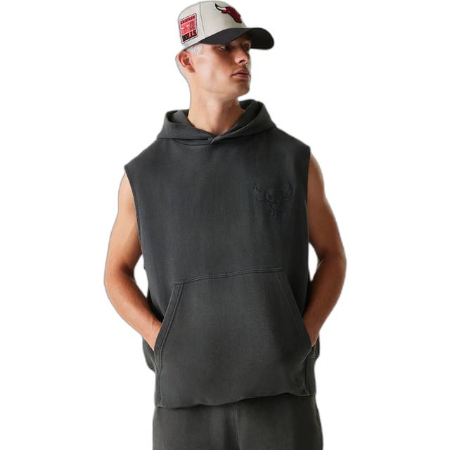 New Era Sleeveless Hoody - WASHED Chicago Bulls charcoal