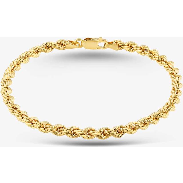 9ct Yellow Gold 8.5 Inch Rope Chain Bracelet HLRP-420-9Y-8.5