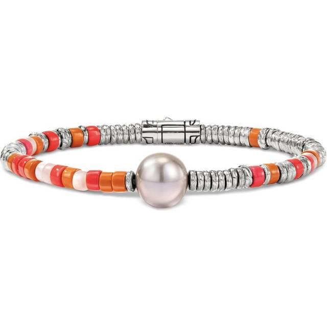 John Hardy - Heishi bracelet - unisex - Enamel/Freshwater Pearl/Enamel/Sterling Silver/Mother of Pearl - M