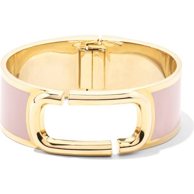 Marc Jacobs - The J Marc hinge bangle - women - Enamel/Silver Plated Brass - One Size - Gold