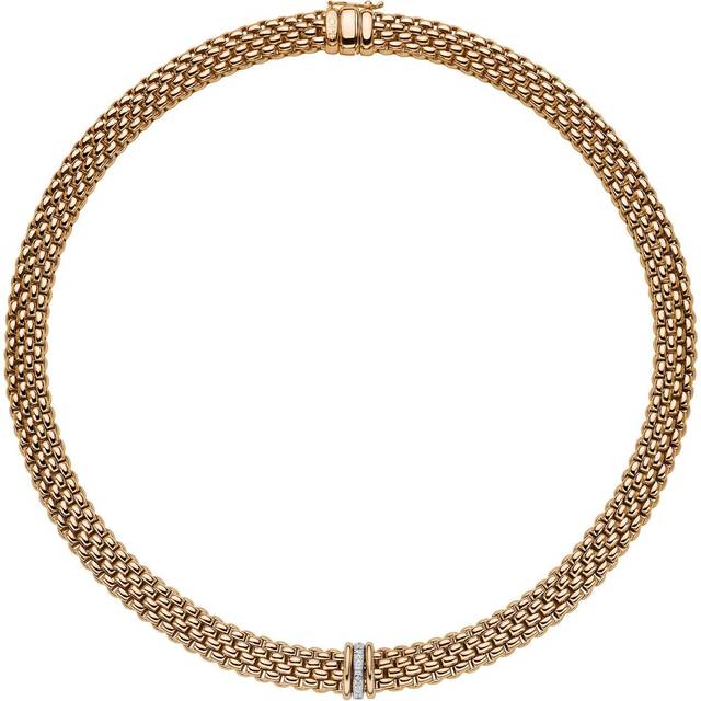Fope Panorama 18ct Yellow Gold 0.08ct Diamond Rondelle Necklace