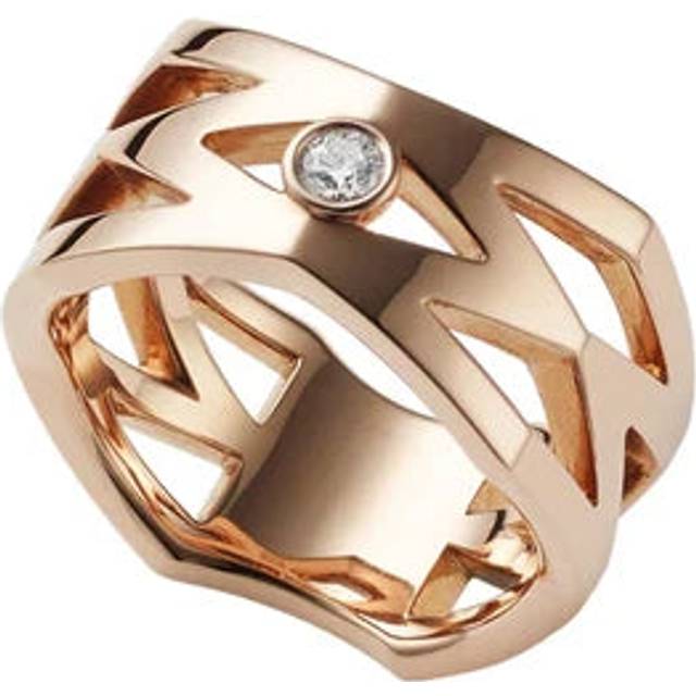 Mikimoto M Signature 18ct Rose Gold Akoya Cultured Pearl Ring - 56